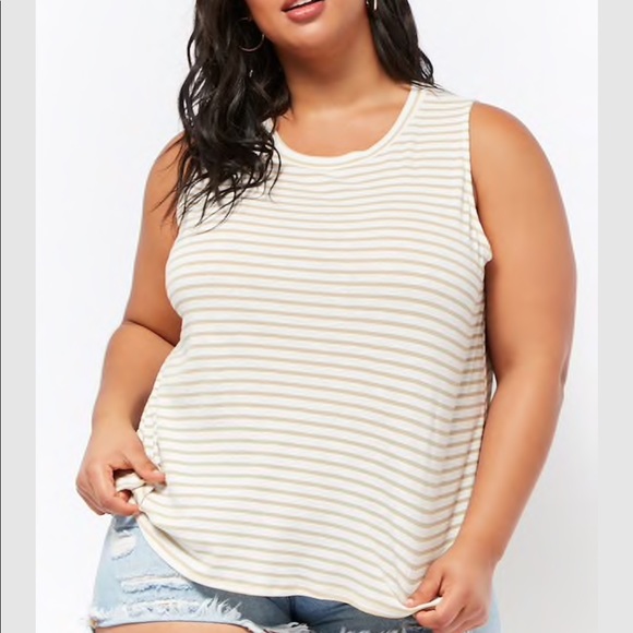 Striped cut out tank top - Picture 2 of 6